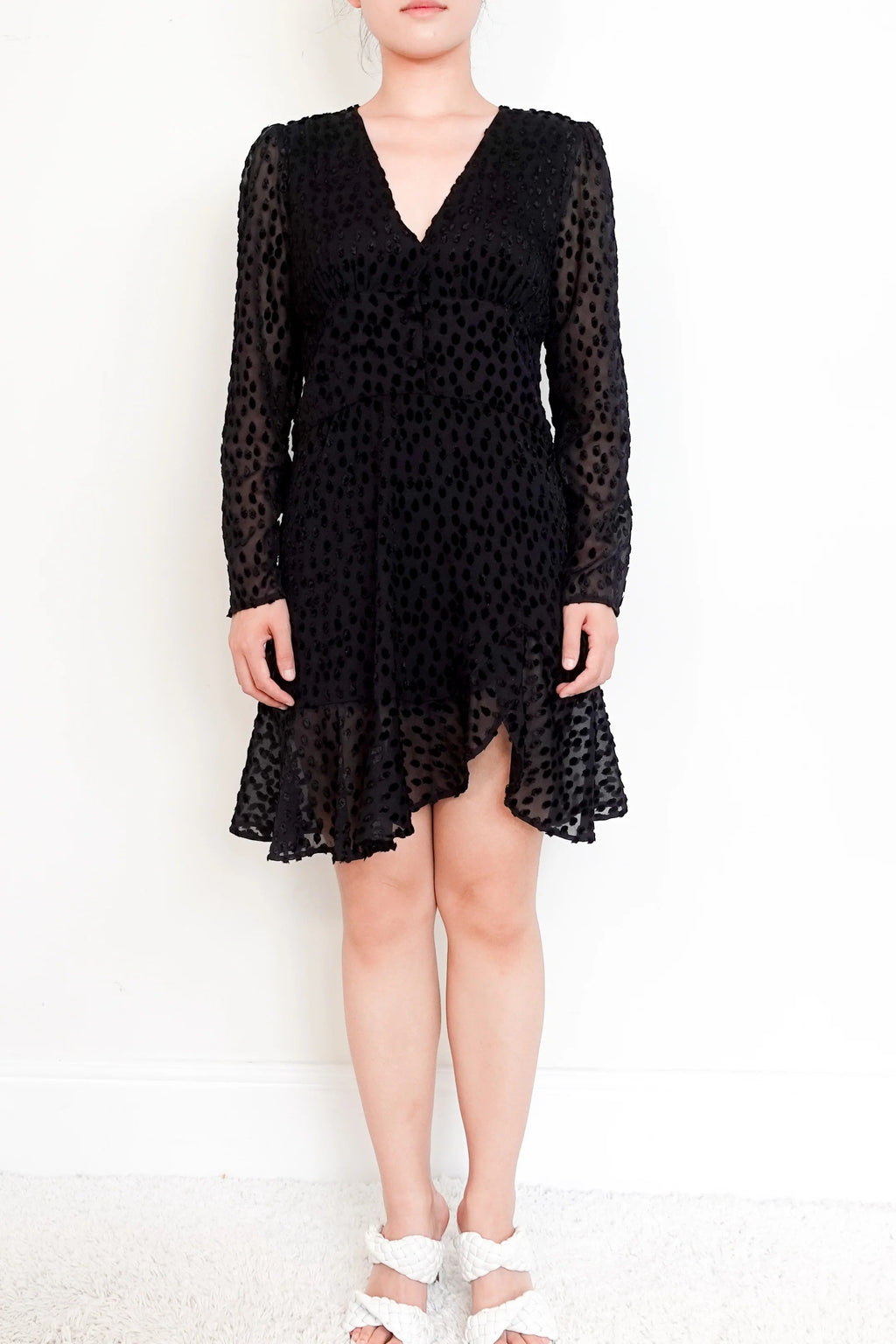 Women's black mini dress