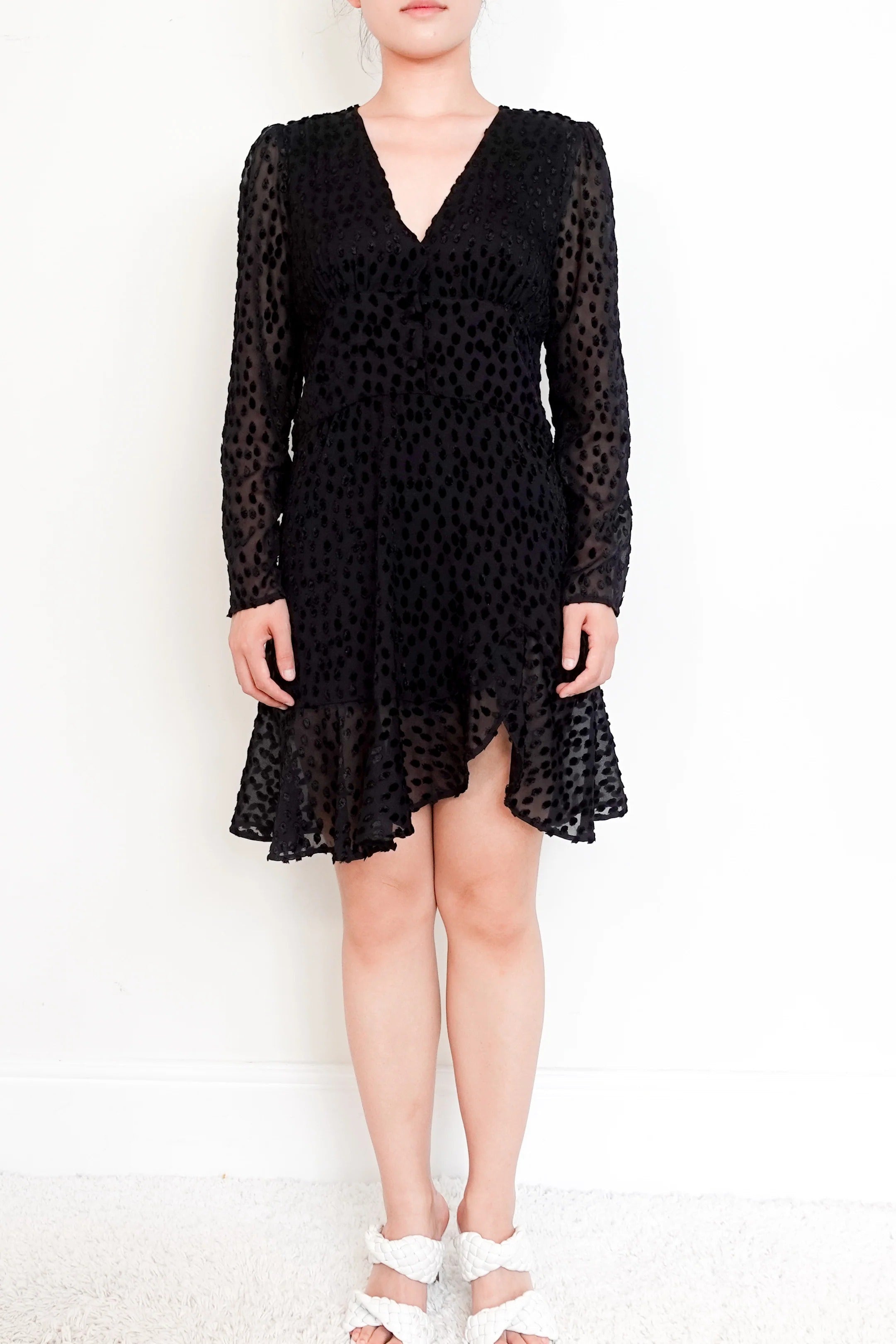 Women's black mini dress