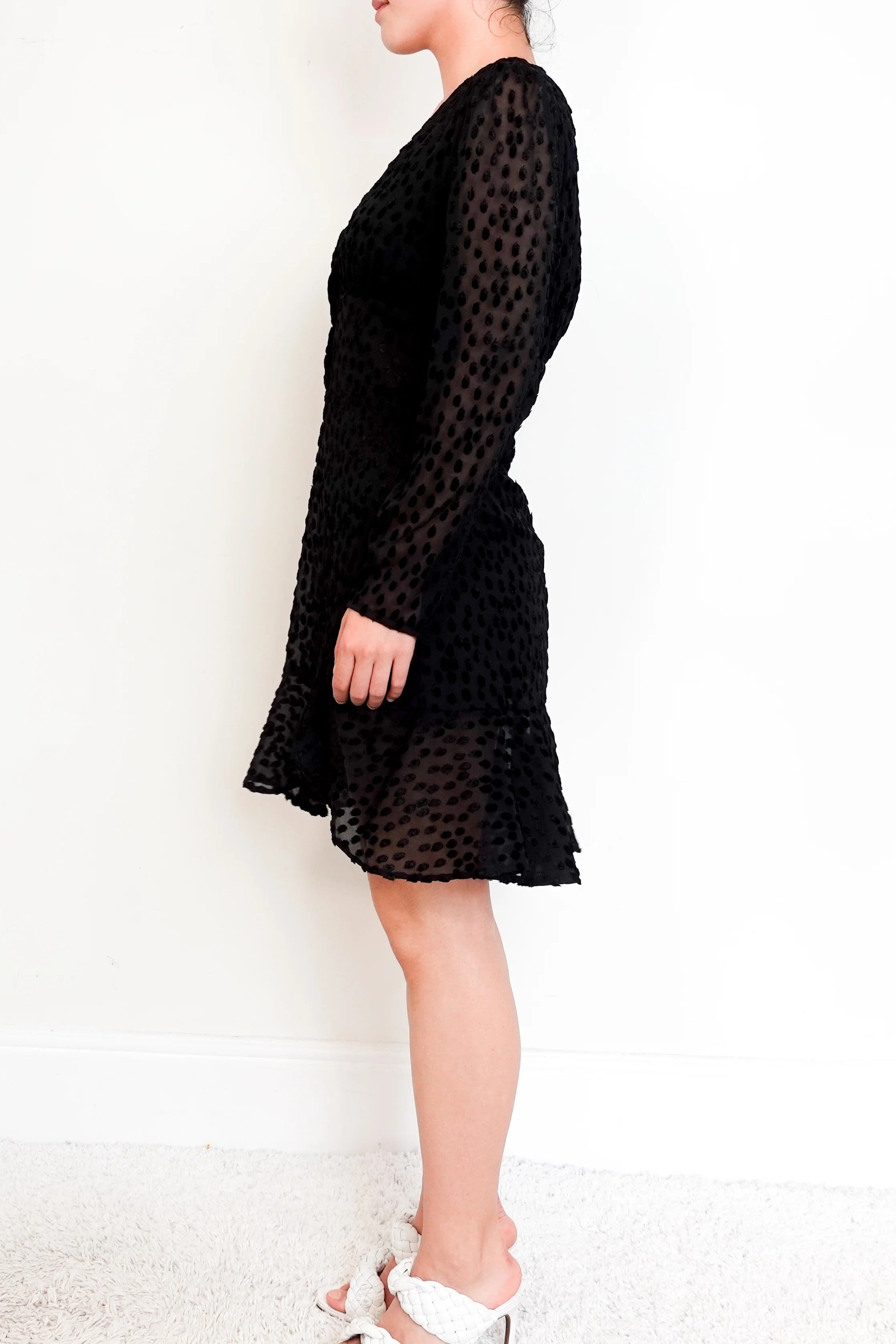 Women's black mini dress